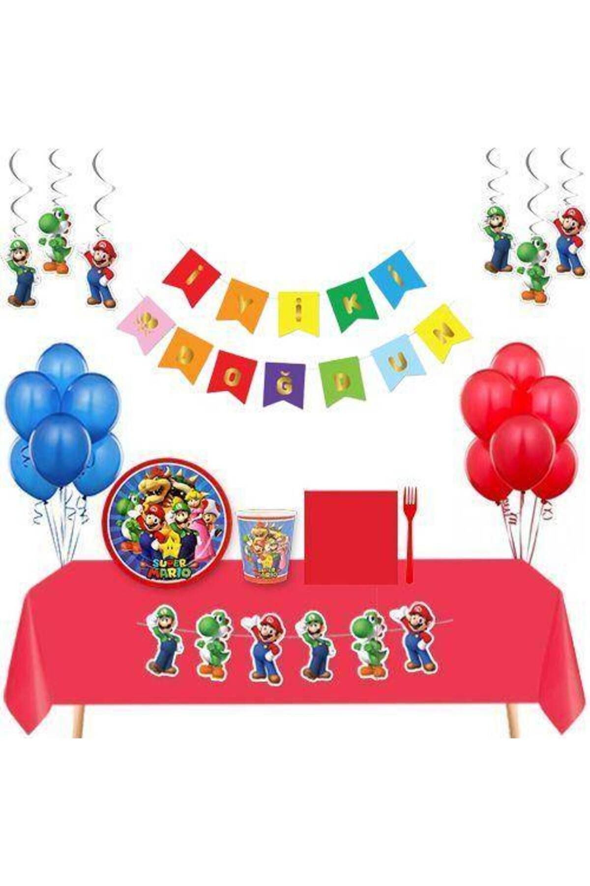 Ekonomik Parti Seti Super Mario 8 Kişilik