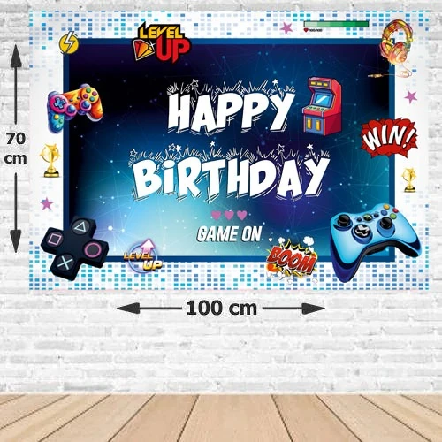 Oyun Temalı Doğum Günü Afişi 70*100 cm