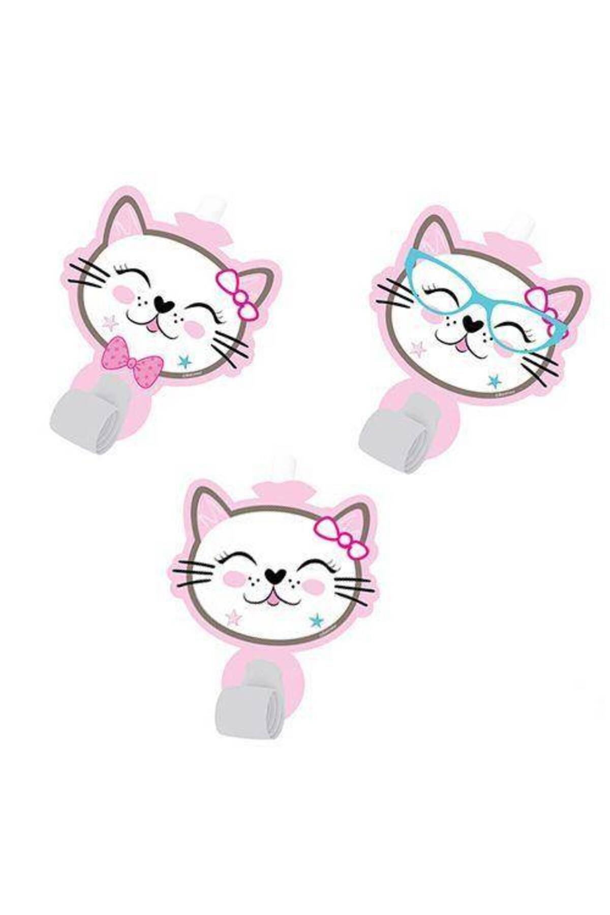 6 Adet Miss Cat Kedi Parti Düdüğü