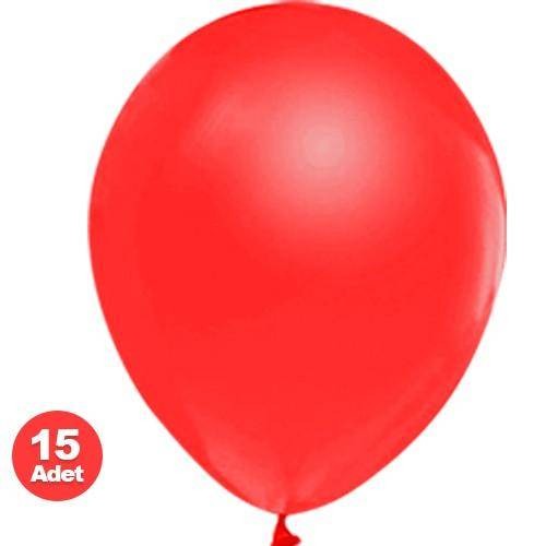 Kırmızı Balon Metalik 15 Adet