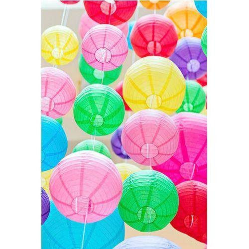Sarı Yuvarlak Fener Süs 1 Adet (30 cm)