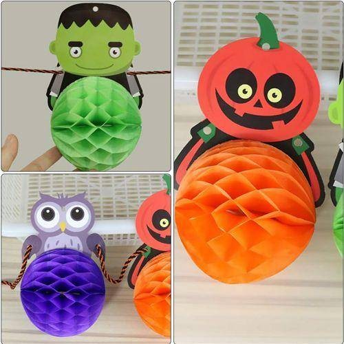 Halloween Figürleri Dekor Petek Süs 6'lı Set