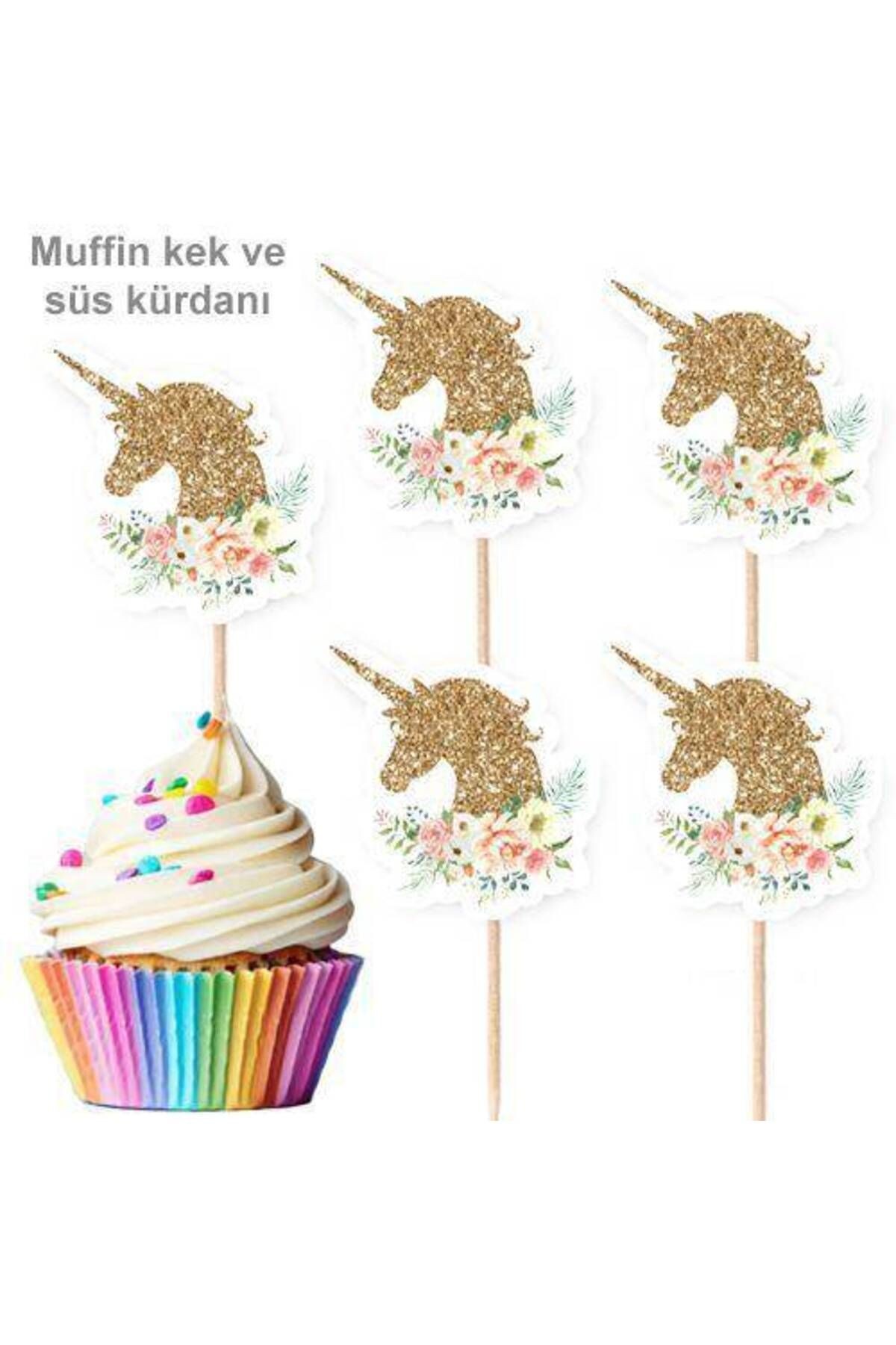 Parıltılı Unicorn Şekilli Kürdan 10 Adet