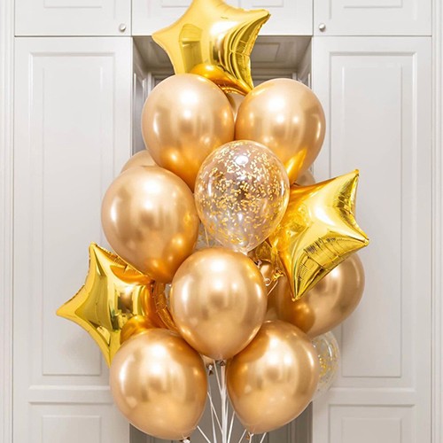 Gold Uçan Balon Demeti 30 Adet Mağazadan 