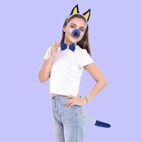 Bluey Taç Kuyruk Papyon Burun Set 4 Parça