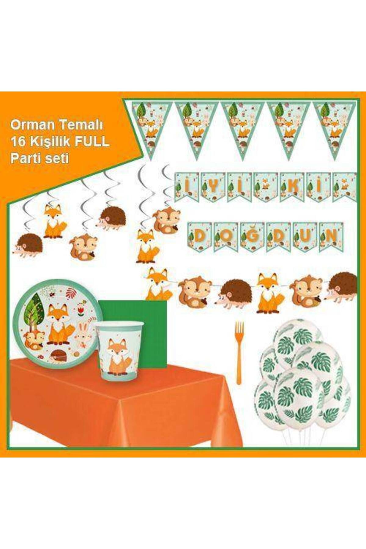 Ekonomik Parti Seti Orman Temalı 16 Kişilik