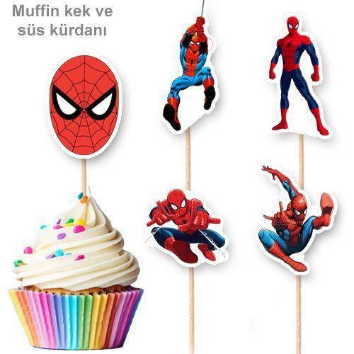 Spiderman Şekilli Kürdan 10 Adet