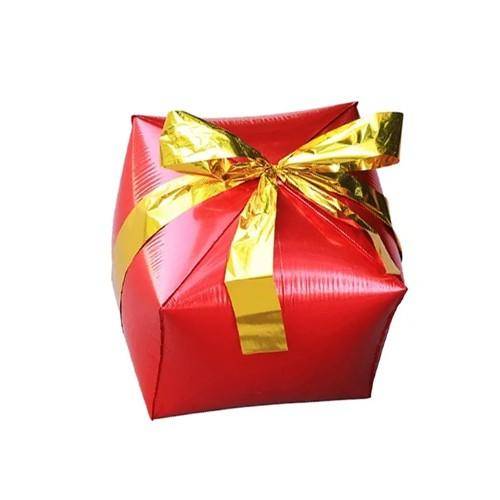 Yılbaşı Hediye Kutusu Şeklinde Folyo Balon 1 Adet
