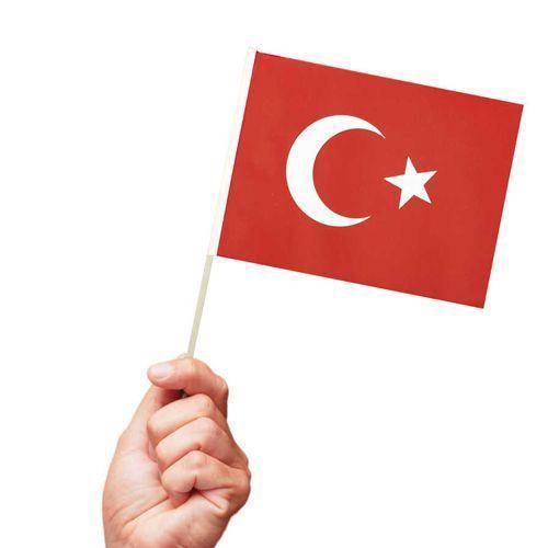 Ay Yıldızlı Ahşap Çıtalı Bayrak 38 cm 10 adet
