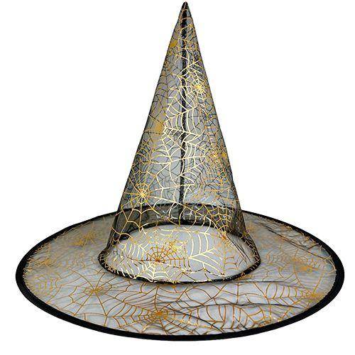 Cadı Şapkası Örümcek Ağ Desenli Gold