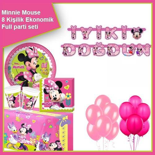 Minnie Mouse Helpers Ekonomik Parti Seti 8 Kişilik