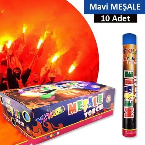 Mavi Meşale 10 Adet