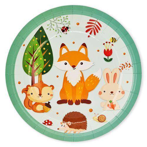 Orman Temalı 8'li Karton Tabak