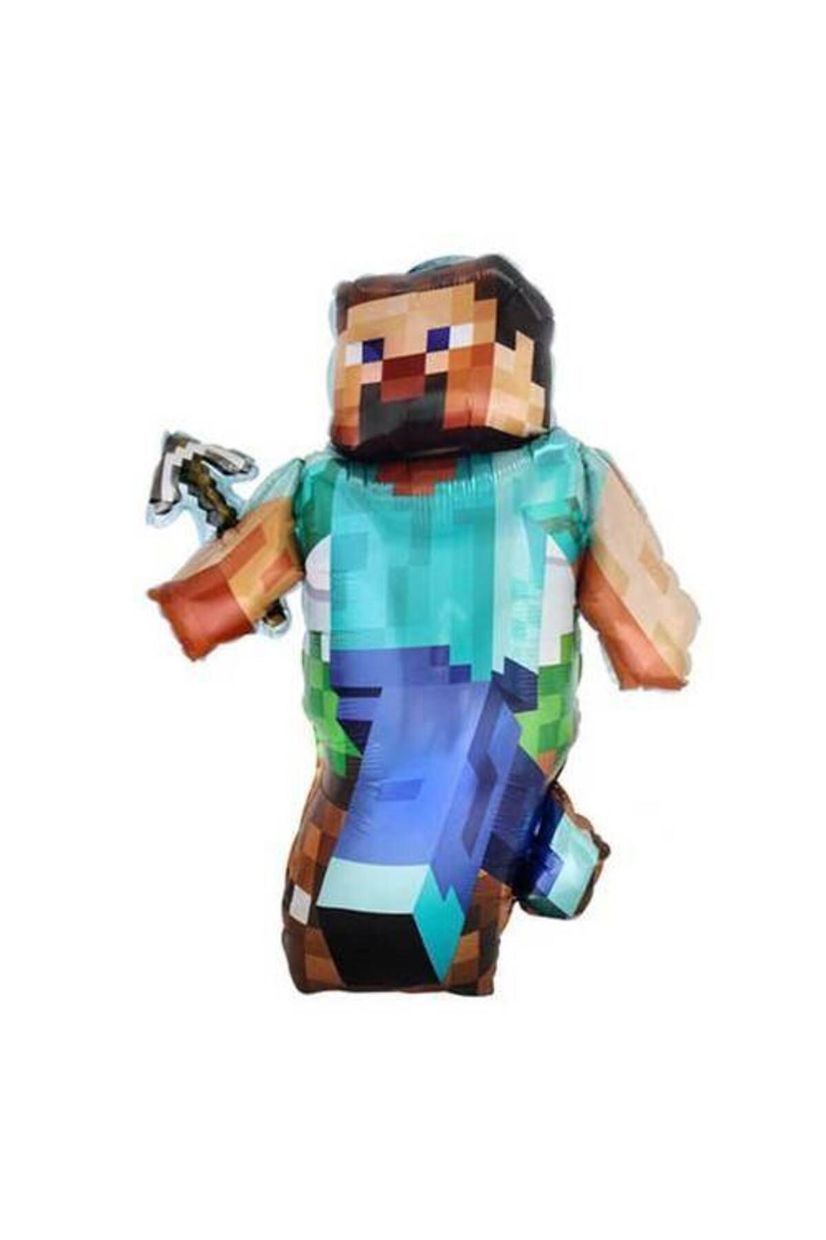 Minecraft Steve Folyo Balon 90*75 cm