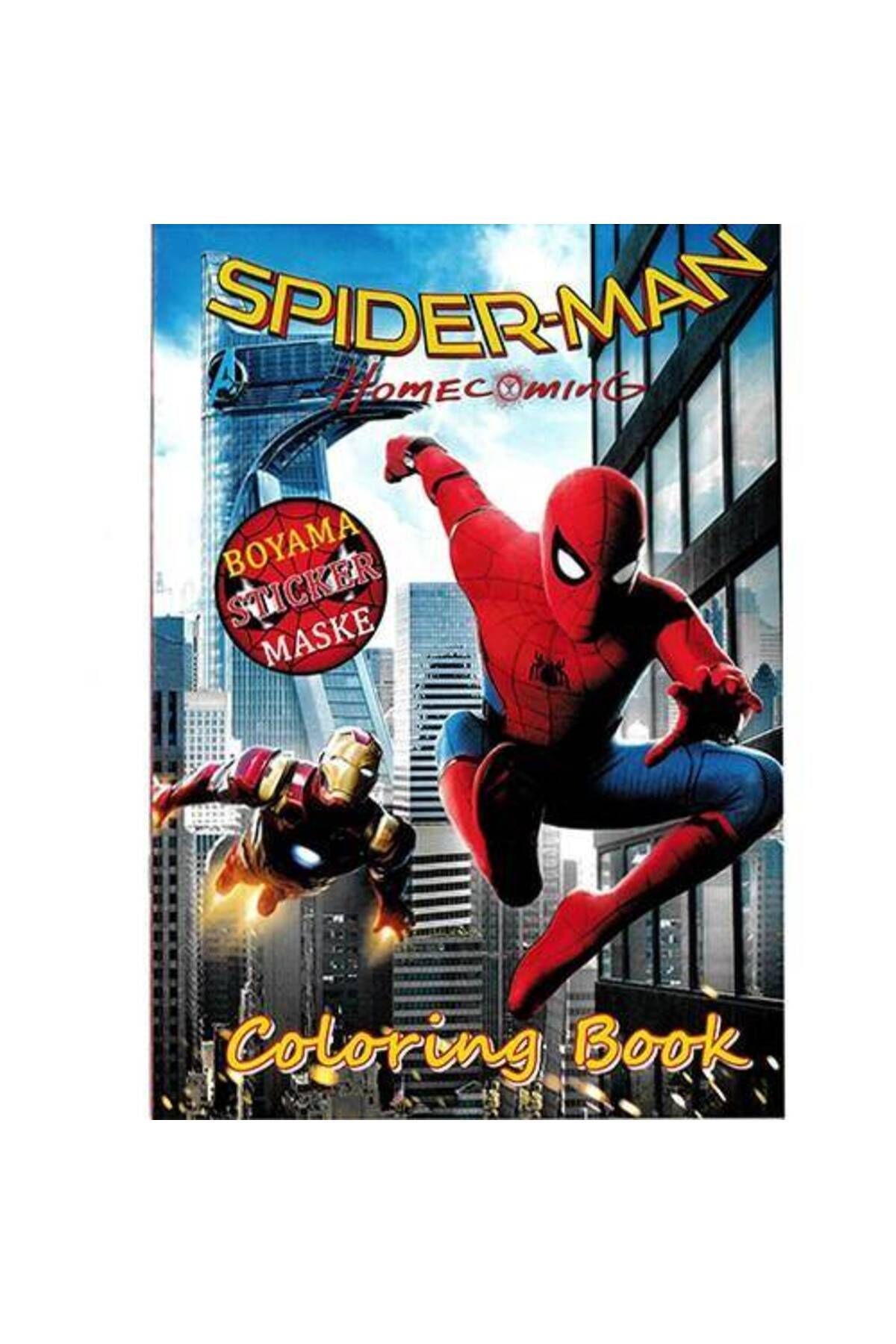 Spiderman Boyama Kitabı Sticker Hediyeli