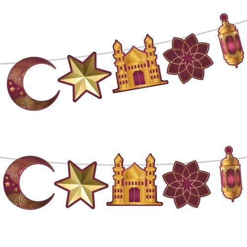 Ramazan Dekoratif Süs Bordo Gold 160 cm