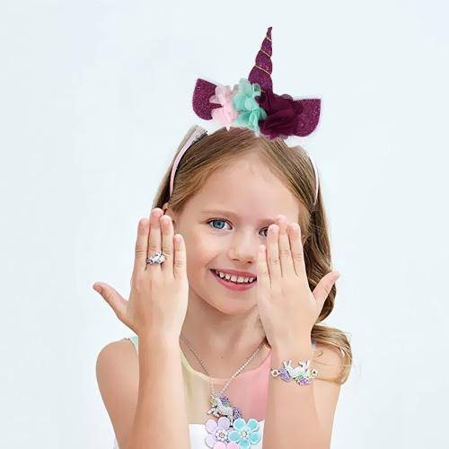 Unicorn Taç Simli Eva Fuşya