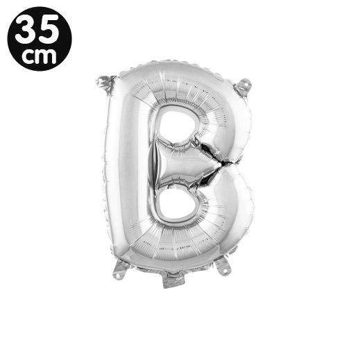 B - Harf Folyo Balon Gümüş (35 cm)