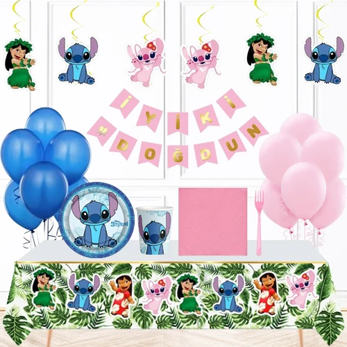 Lilo ve Stitch Doğum Günü Parti Seti 8 Kişilik