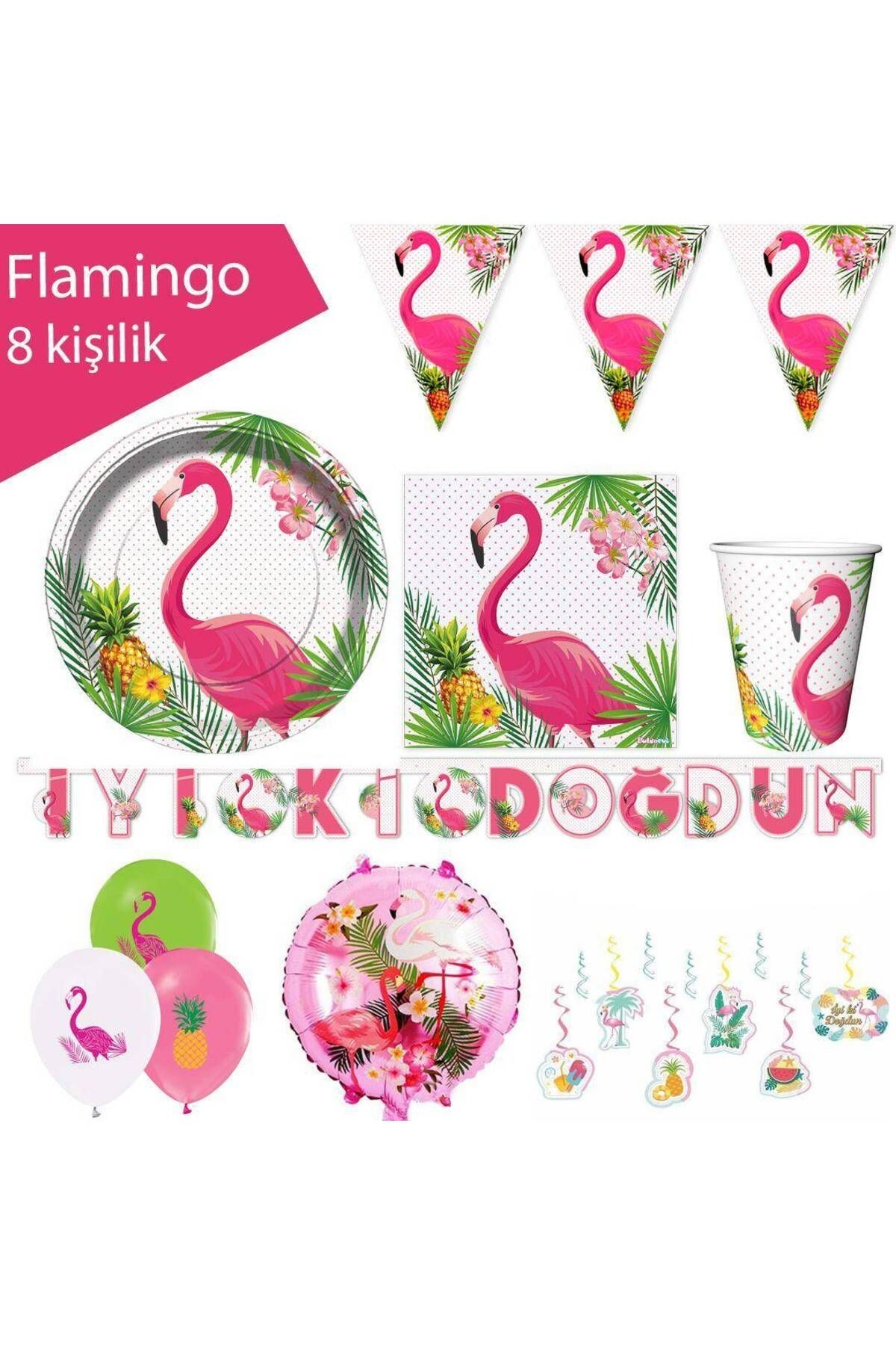 Flamingo Parti Seti 8 Kişilik