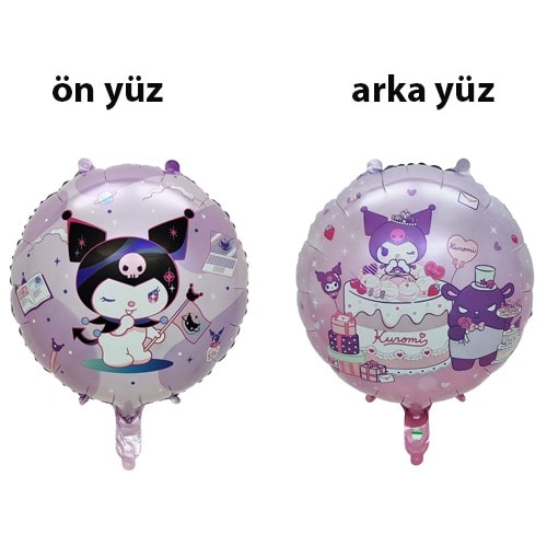 Kuromi Mor Folyo Balon 45 cm