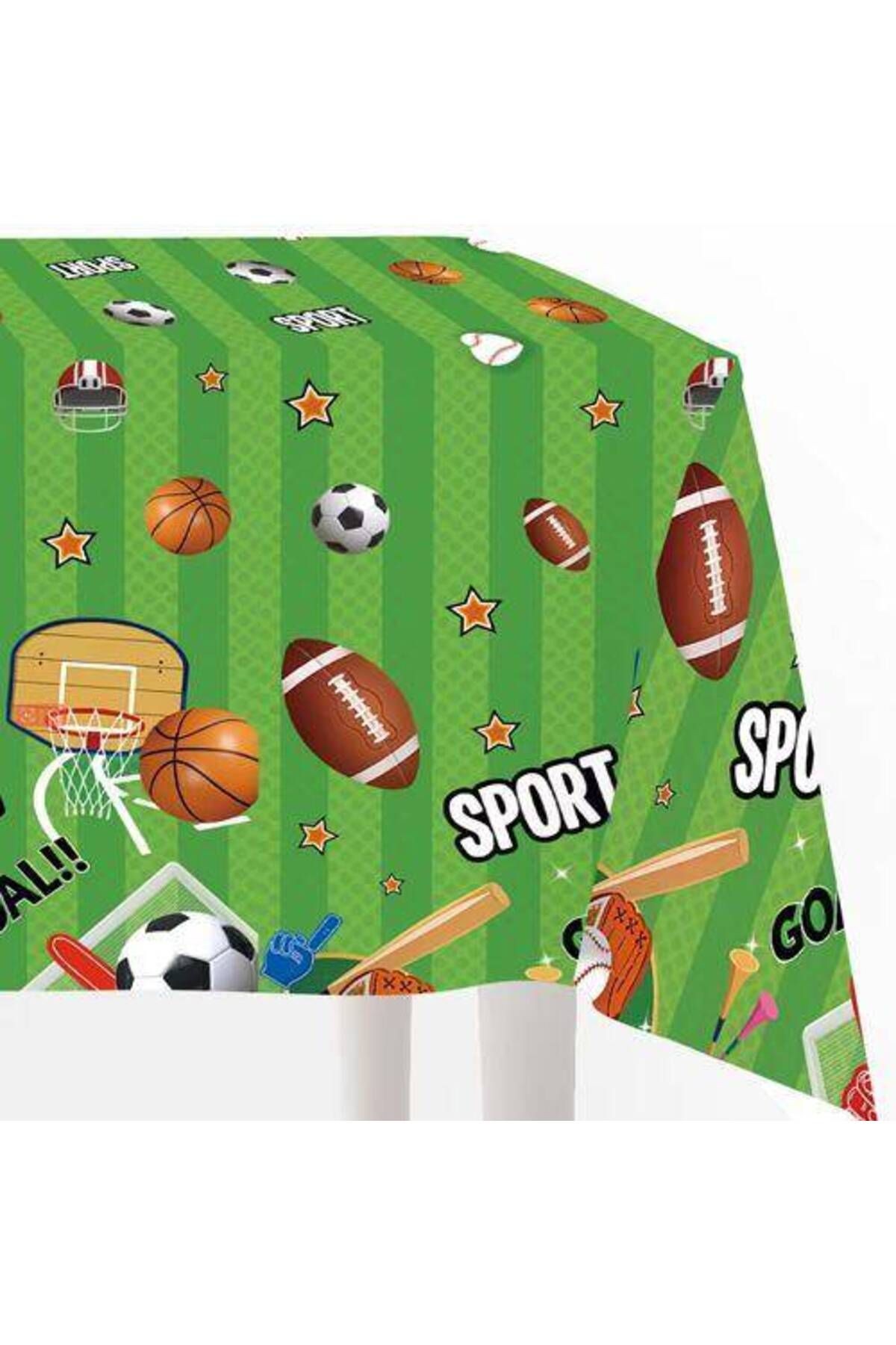 Spor Temalı Masa Örtüsü (Basketbol - Futbol) 130x220 cm