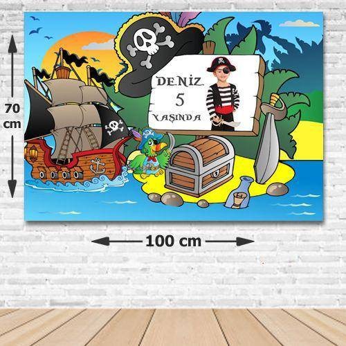 Korsan Doğum Günü Parti Afişi 70*100 cm
