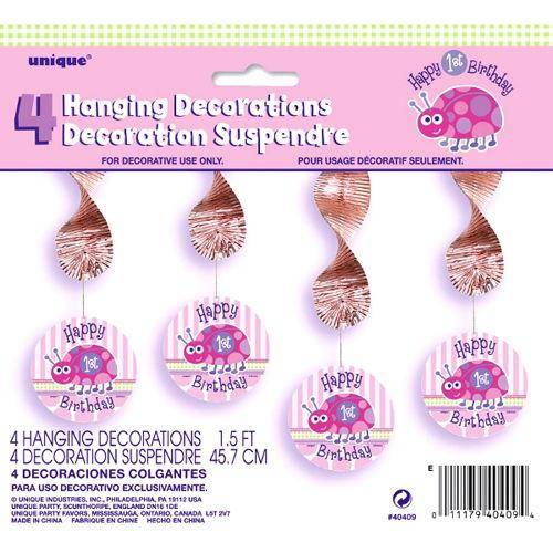 1 Yaş Ladybug Asma Süs Pembe