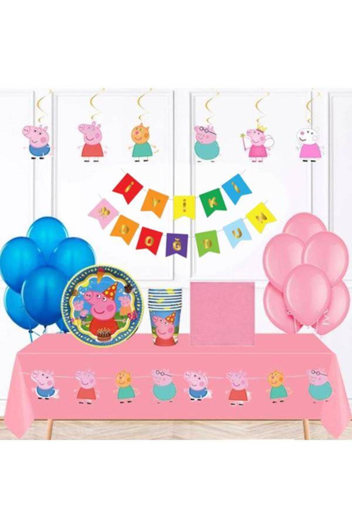 Peppa Pig Doğum Günü Parti Seti 8 Kişilik