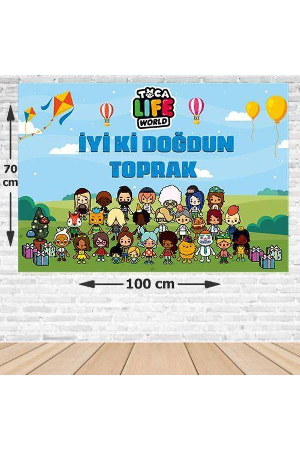 Toca Boca Doğum Günü Afişi Fotosuz 70*100 Cm