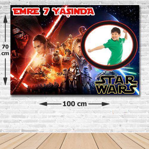 Star Wars Kişiye Özel Doğum Günü Parti Afişi 70*100 cm