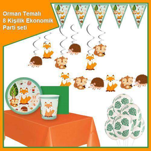 Orman Temalı 8 Kişilik Ekonomik Parti Seti