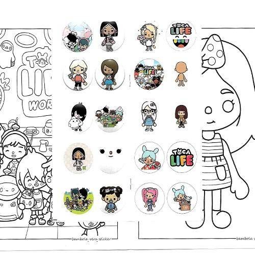 Toca Boca Boyama Kitabı Stickerlı (16 Sayfa)