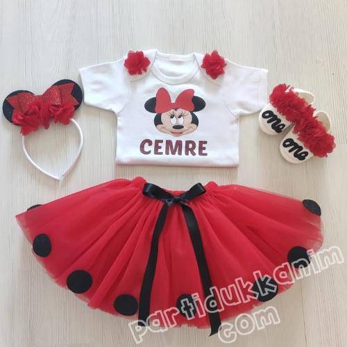 Minnie Mouse Tütü Etek Takım Ayakkabılı