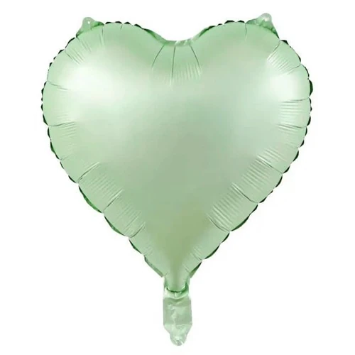 Retro Yeşil Kalp Folyo Balon 45 cm