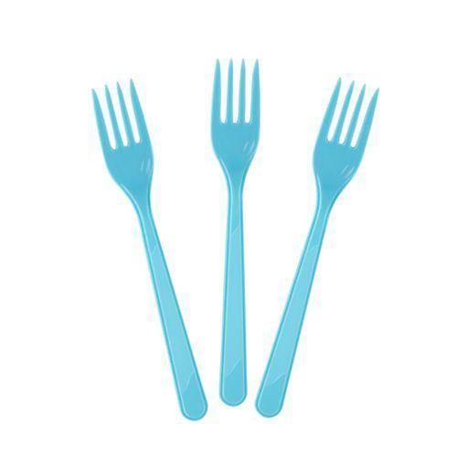 Açık Mavi 25'li Plastik Çatal 