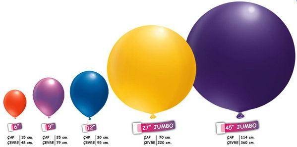 Açık Mavi Makaron Balon 45 cm