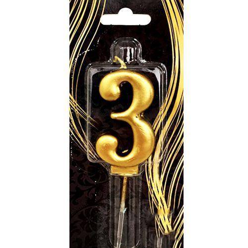 3 Rakam Lüks Gold Mum