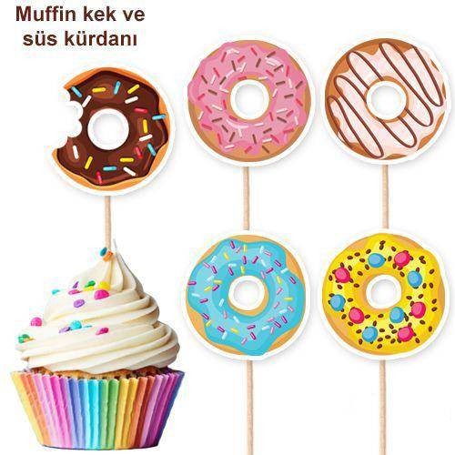 Donut Temalı 10'lu  Şekilli Kürdan