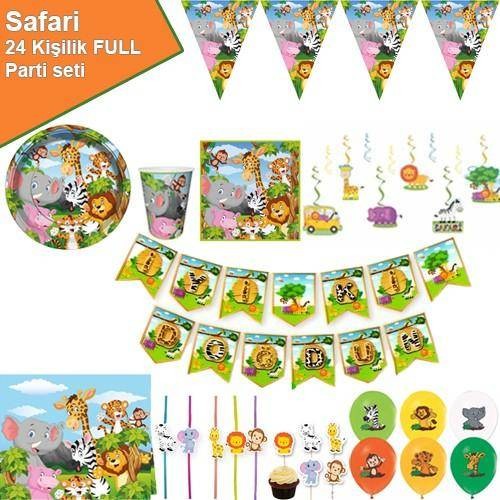 Safari Konsepti Parti Seti 24 Kişilik