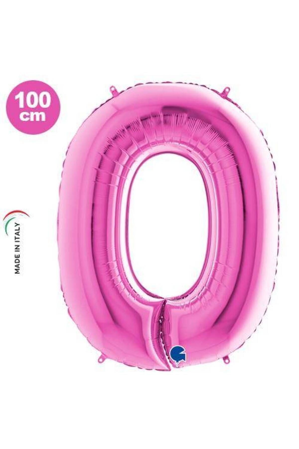 0 Rakam Folyo Balon Pembe (100X70 CM)