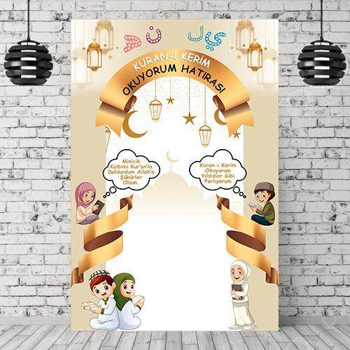 Kur'an'a Geçiş Töreni Hatıra Afişi 100*150 cm 