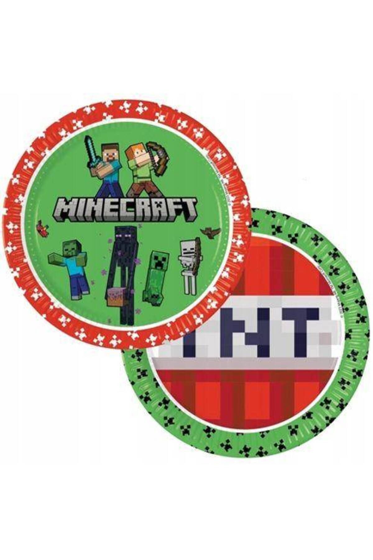 Minecraft Tabak Çift Model Baskılı 8 Adet