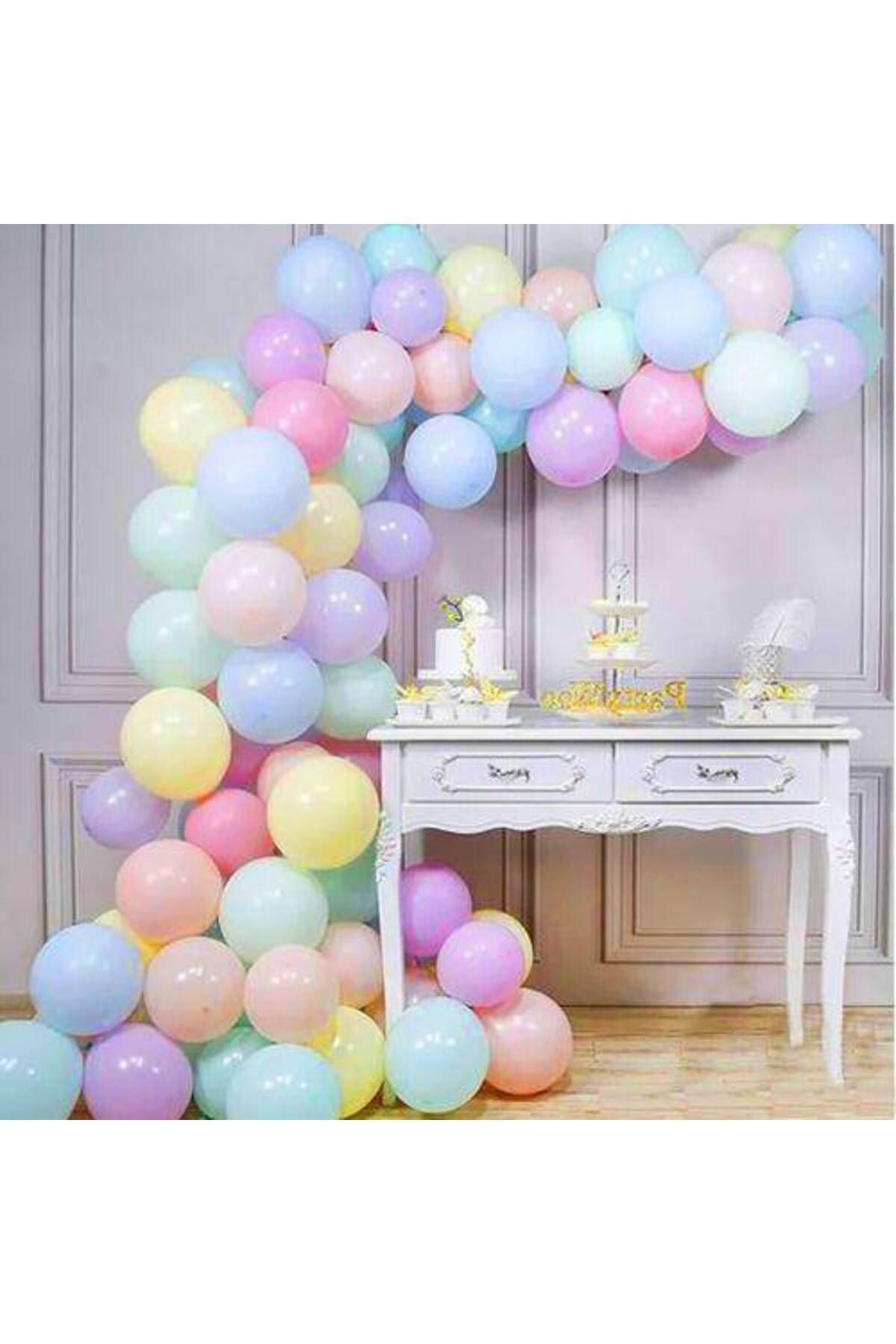 Balon Zinciri - Karışık Makaron 100 Adet
