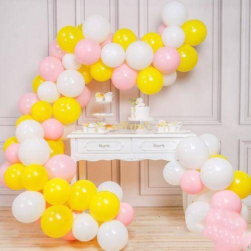 Balon Zinciri - Sarı Beyaz Pembe 100 adet