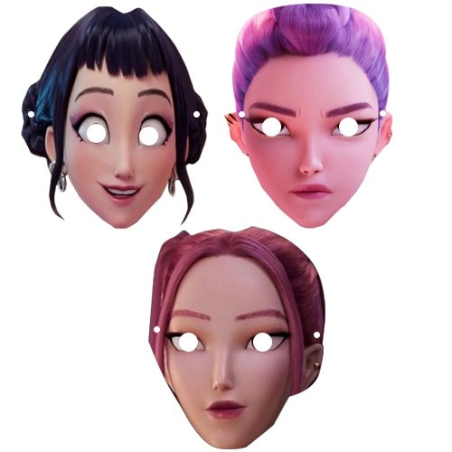 K-POP DEMON HUNTERS 6'LI KAĞIT MASKE