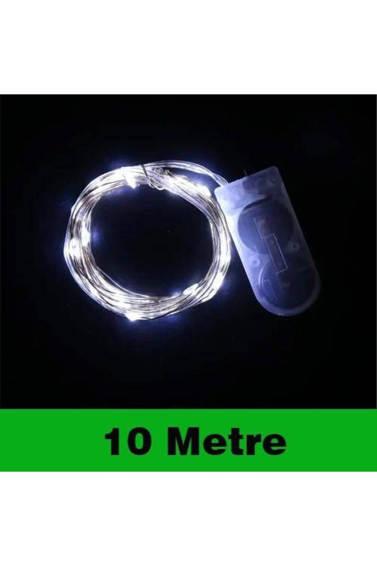 10 Metre Kendinden Pilli Peri Led Işık Beyaz 1 Adet