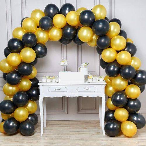 Balon Zinciri - Gold Siyah 200 Adet
