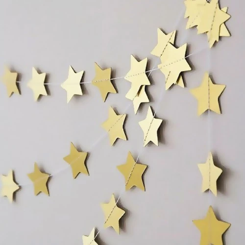 Gold Yıldız Asma Süs 25'li