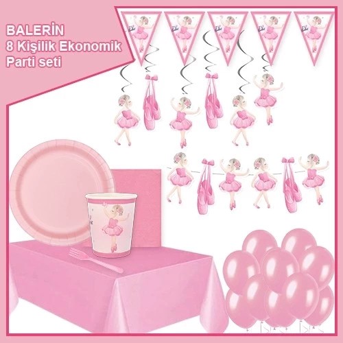 Balerin 8 Kişilik Parti Seti